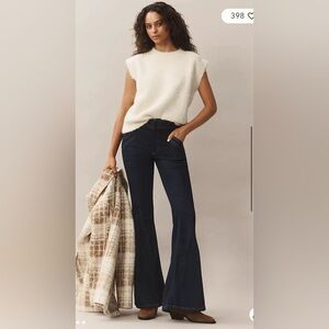 NWT Pilcro Puddle Dark Wash Mid-Rise Flare Leg Bell Bottom Jeans, Size 26